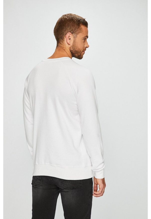 Kappa - Bluza. Okazja: na co dzień. Kolor: biały. Materiał: dzianina. Długość rękawa: raglanowy rękaw. Styl: casual