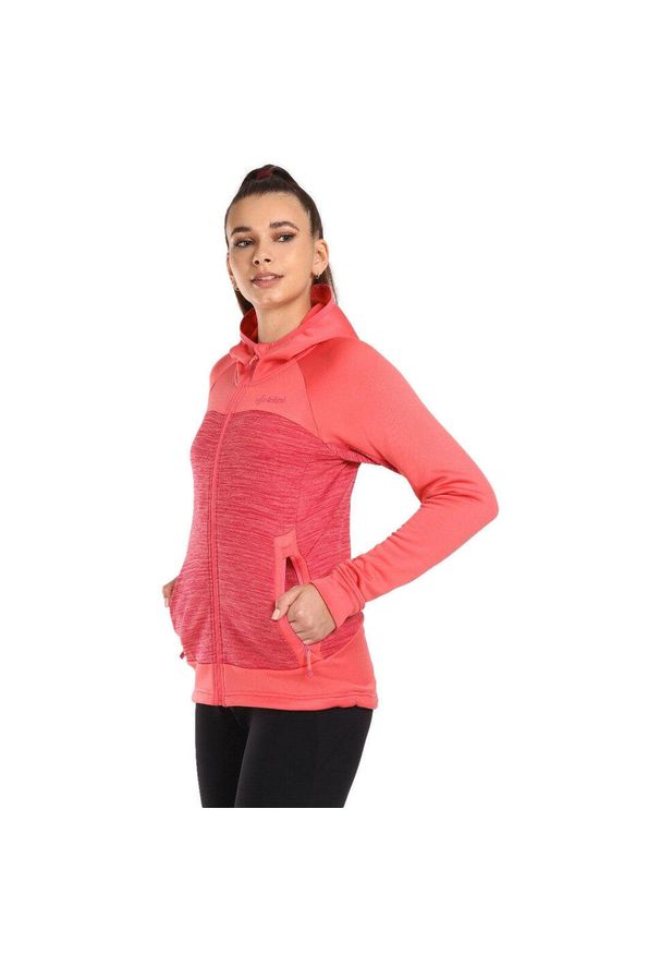 Bluza damska Kilpi Layana. Typ kołnierza: kaptur. Kolor: różowy. Sport: narciarstwo