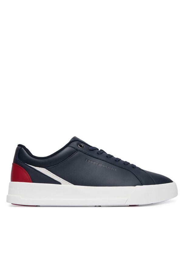 TOMMY HILFIGER - Tommy Hilfiger Sneakersy Th Court Premium FM0FM05879 Granatowy. Kolor: niebieski. Materiał: skóra