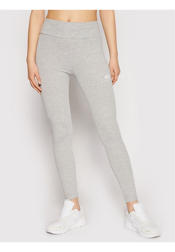 Legginsy Alpha Industries. Kolor: szary. Materiał: bawełna