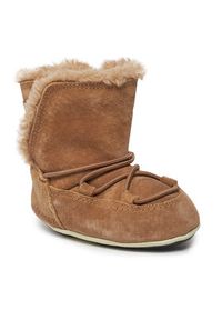 Moon Boot Śniegowce Crib Suede 34010300001 Brązowy. Kolor: brązowy. Materiał: zamsz, skóra