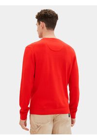Tom Tailor Sweter 1039810 Czerwony Regular Fit. Kolor: czerwony. Materiał: bawełna #6