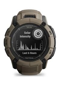GARMIN - Zegarek sportowy Garmin Instinct 2X Solar Tactical Edition (jasnobrązowy / jasnobrązowy pasek). Rodzaj zegarka: smartwatch. Kolor: brązowy. Styl: sportowy #7