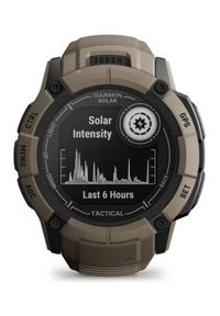 GARMIN - Garmin Instinct 2X Solar Tactical Edition (jasnobrązowy / jasnobrązowy pasek). Rodzaj zegarka: smartwatch. Kolor: brązowy. Styl: biznesowy, militarny