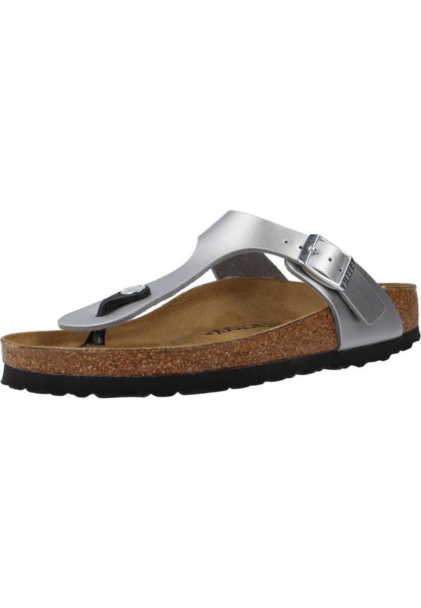 Japonki damskie Birkenstock Gizeh BF. Zapięcie: bez zapięcia. Kolor: szary, niebieski, wielokolorowy. Materiał: materiał, syntetyk