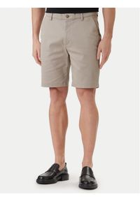 Calvin Klein Szorty materiałowe LV04LF601G Khaki Regular Fit. Kolor: brązowy. Materiał: bawełna #1