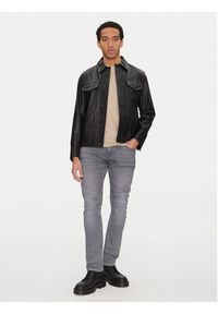 BOSS Kurtka skórzana Jocruz 50530256 Czarny Regular Fit. Kolor: czarny. Materiał: skóra #4