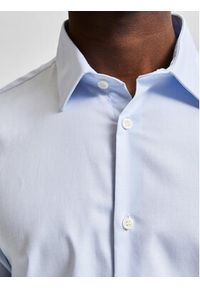 Selected Homme Koszula 16080200 Błękitny Slim Fit. Kolor: niebieski. Materiał: bawełna