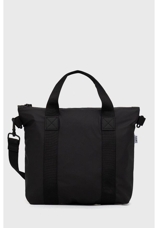 Rains torba 13920 Tote Bag Mini kolor czarny 13920.01-Black. Kolor: czarny