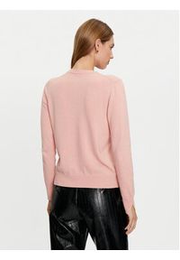 Sisley Sweter 102HM100F Różowy Regular Fit. Kolor: różowy. Materiał: syntetyk