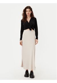 Pieces Spódnica midi Franan 17116541 Beżowy Regular Fit. Kolor: beżowy. Materiał: syntetyk #5