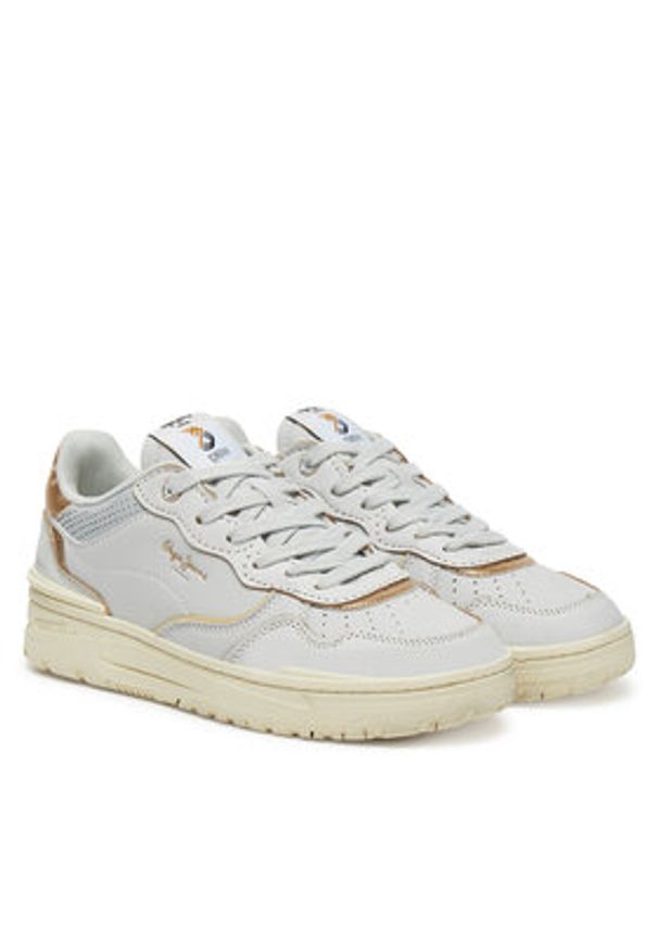 Pepe Jeans Sneakersy Chester Distress W PLS00033 Biały. Kolor: biały. Materiał: skóra