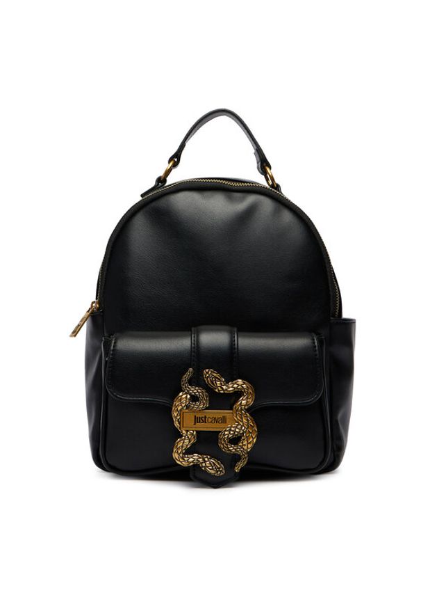 Just Cavalli Plecak 80RA4BA5 ZSA89 Czarny. Kolor: czarny. Materiał: skóra
