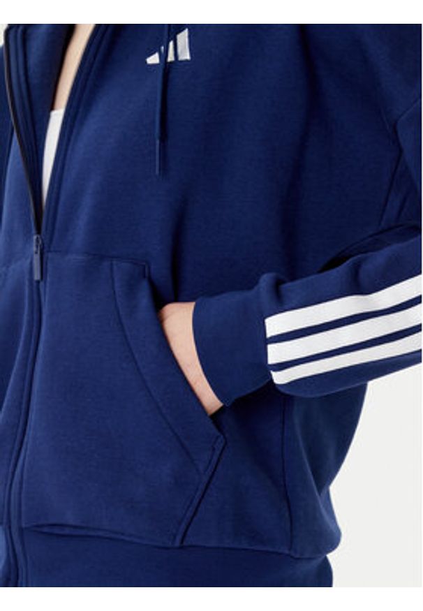 Adidas - adidas Bluza Essentials 3-Stripes JY3083 Niebieski Regular Fit. Kolor: niebieski. Materiał: syntetyk, bawełna