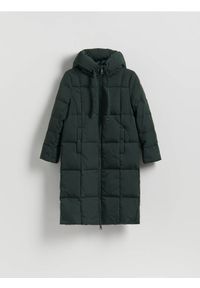 Reserved - Pikowana kurtka z puchem - morski. Kolor: morski. Materiał: puch