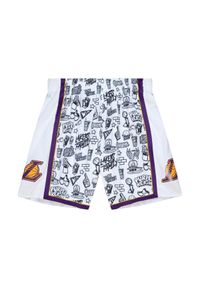 Spodenki Mitchell & Ness NBA Los Angeles Lakers Doodle. Kolor: biały. Sport: koszykówka #1