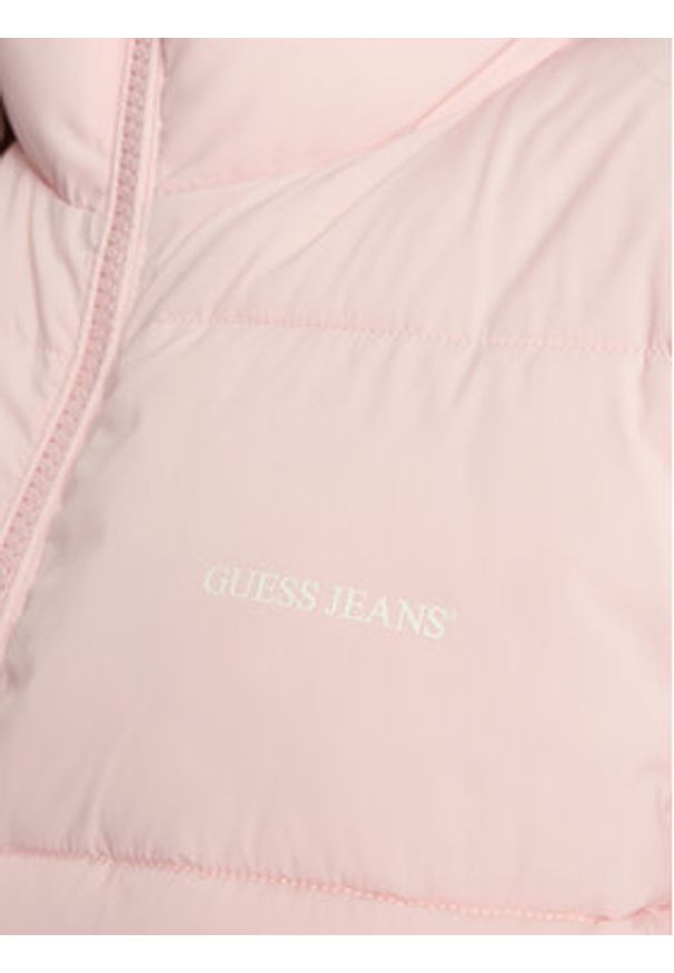 Guess Jeans Kurtka przejściowa W4BL20 WGII2 Różowy Regular Fit. Kolor: różowy. Materiał: syntetyk