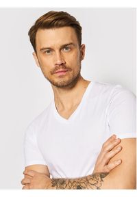 Jack & Jones Komplet t-shirtów Basic 12133914 Biały Regular Fit. Kolor: biały. Materiał: bawełna #3