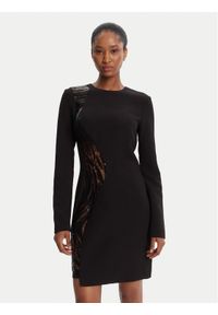Just Cavalli Sukienka koktajlowa 79PAO918 Czarny Regular Fit. Kolor: czarny. Materiał: syntetyk. Styl: wizytowy #1