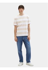 Tom Tailor Denim T-Shirt 1040844 Beżowy Relaxed Fit. Kolor: beżowy. Materiał: bawełna