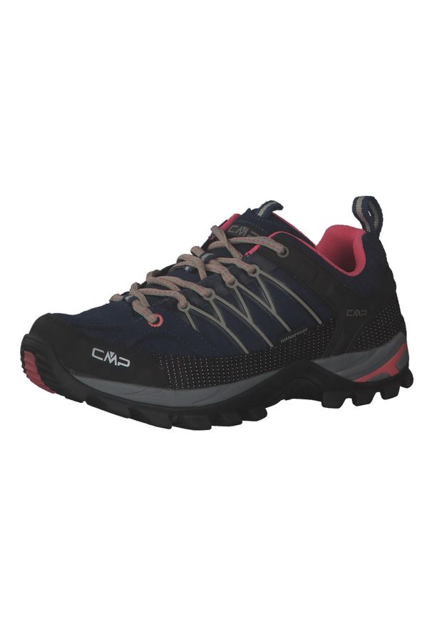 Buty trekkingowe damskie CMP Rigel Low. Zapięcie: sznurówki. Kolor: niebieski, czarny, wielokolorowy. Materiał: syntetyk, materiał, skóra. Szerokość cholewki: normalna. Styl: sportowy