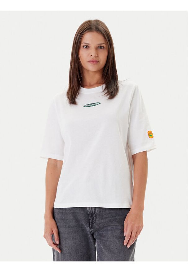 only - ONLY T-Shirt Phoebe 15351369 Biały Regular Fit. Kolor: biały. Materiał: bawełna