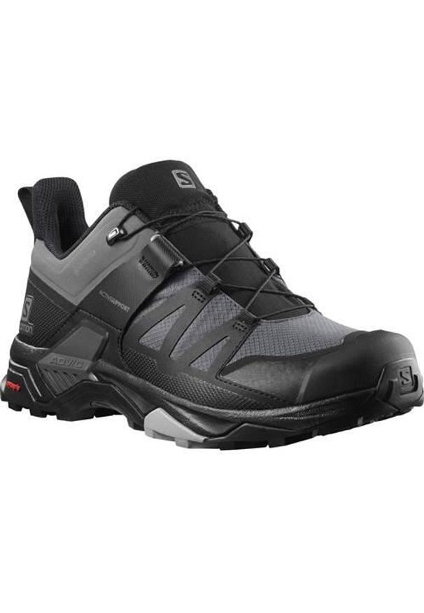 salomon - Buty trekkingowe męskie Salomon Trekkingowe X Ultra 4 Wide Gtx Gore-tex. Kolor: czarny. Materiał: materiał, syntetyk. Szerokość cholewki: normalna. Technologia: Gore-Tex