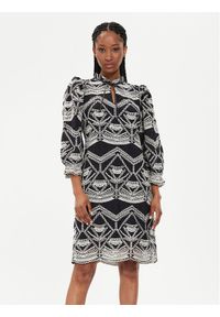 Bruuns Bazaar Sukienka codzienna Abami BBW3919 Czarny Regular Fit. Okazja: na co dzień. Kolor: czarny. Materiał: bawełna. Typ sukienki: proste. Styl: casual