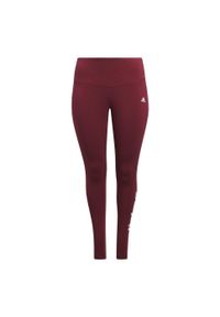 Adidas - Essentials High-Waisted Logo Leggings (Plus Size). Kolekcja: plus size. Kolor: biały, czerwony, wielokolorowy