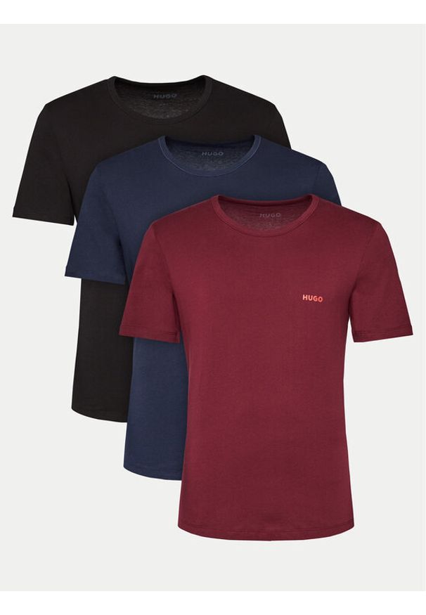 Hugo - HUGO Komplet t-shirtów 50480088 Kolorowy Regular Fit. Materiał: bawełna. Wzór: kolorowy