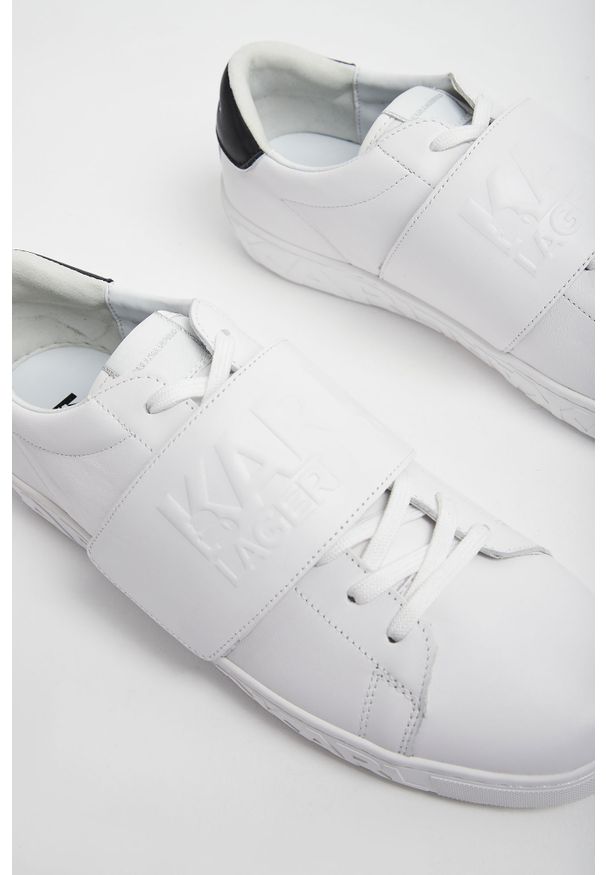Karl Lagerfeld - Sneakersy męskie skórzane KARL LAGERFELD. Zapięcie: rzepy. Materiał: skóra