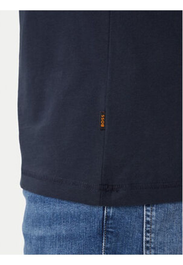 BOSS T-Shirt Te_Container 50546920 Granatowy Regular Fit. Kolor: niebieski. Materiał: bawełna