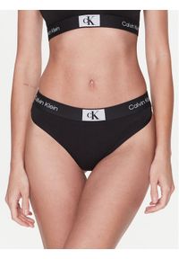 Calvin Klein Underwear Stringi Modern 000QF7221E Czarny. Kolor: czarny. Materiał: bawełna