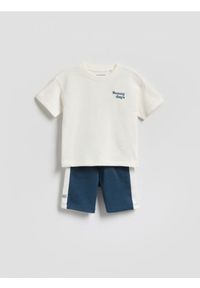 Reserved - Bawełniany komplet - granatowy. Kolor: niebieski. Materiał: bawełna #1