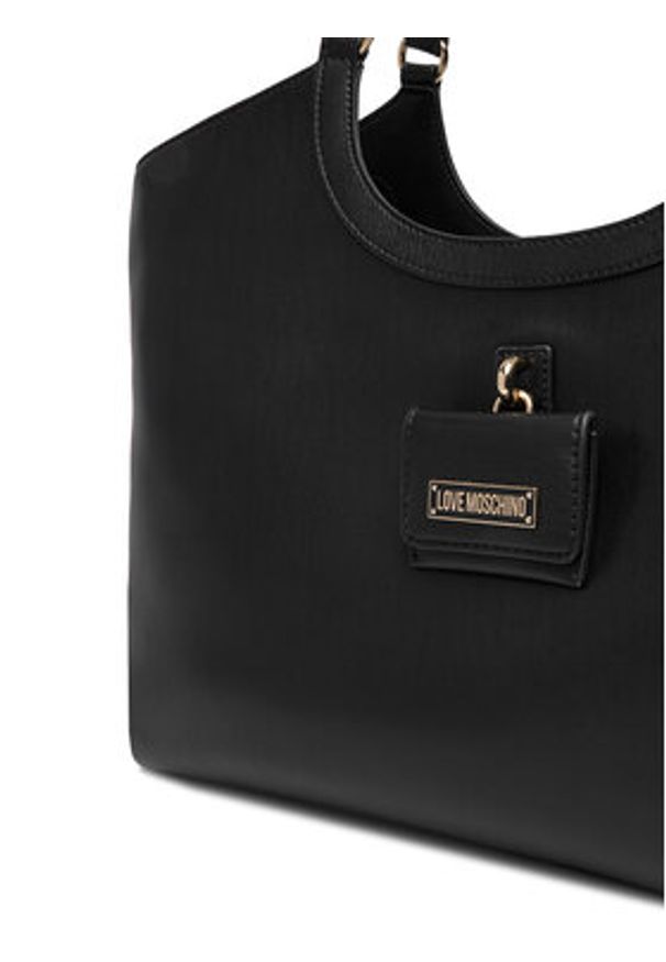 Love Moschino - LOVE MOSCHINO Torebka JC4391PP0NKN0000 Czarny. Kolor: czarny. Materiał: skórzane