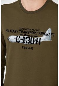 Aeronautica Militare - AERONAUTICA MILITARE Zielony męski longsleeve bawełniany, Rozmiar 3XL. Kolor: zielony. Materiał: bawełna. Długość rękawa: długi rękaw