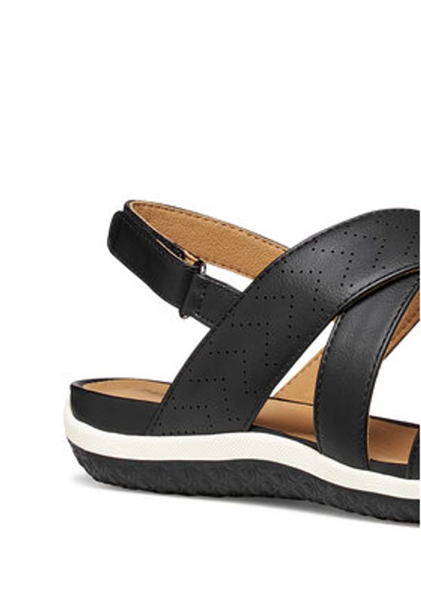 Geox Sandały D Sandal Vega D65R6B 000BC C9999 Czarny. Kolor: czarny. Materiał: skóra