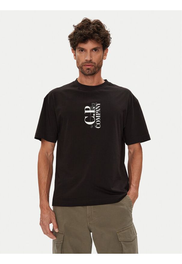 C.P. Company T-Shirt 19CMTS092A005100W Czarny Regular Fit. Kolor: czarny. Materiał: bawełna