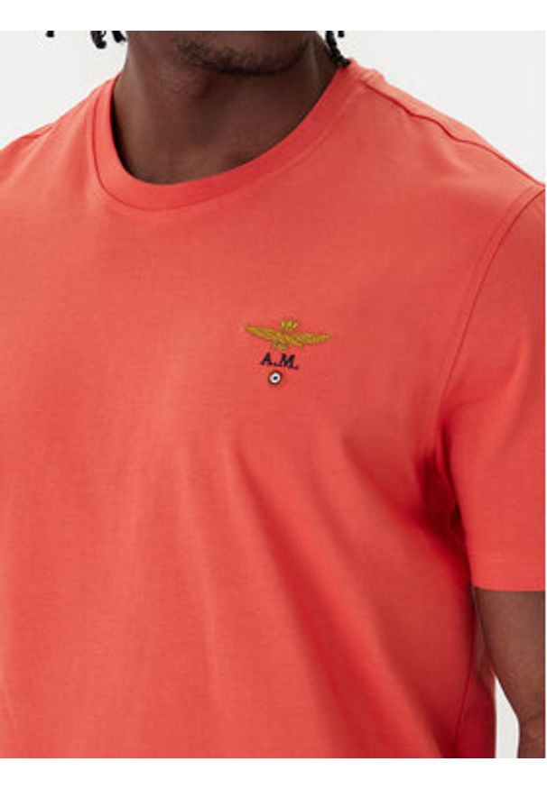 Aeronautica Militare T-Shirt 261TS1580UJ00372 Pomarańczowy Regular Fit. Kolor: pomarańczowy. Materiał: bawełna
