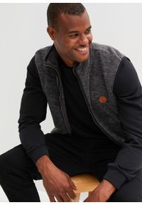 bonprix - Kamizelka z polaru. Typ kołnierza: kołnierzyk stójkowy. Kolor: szary. Materiał: polar #1