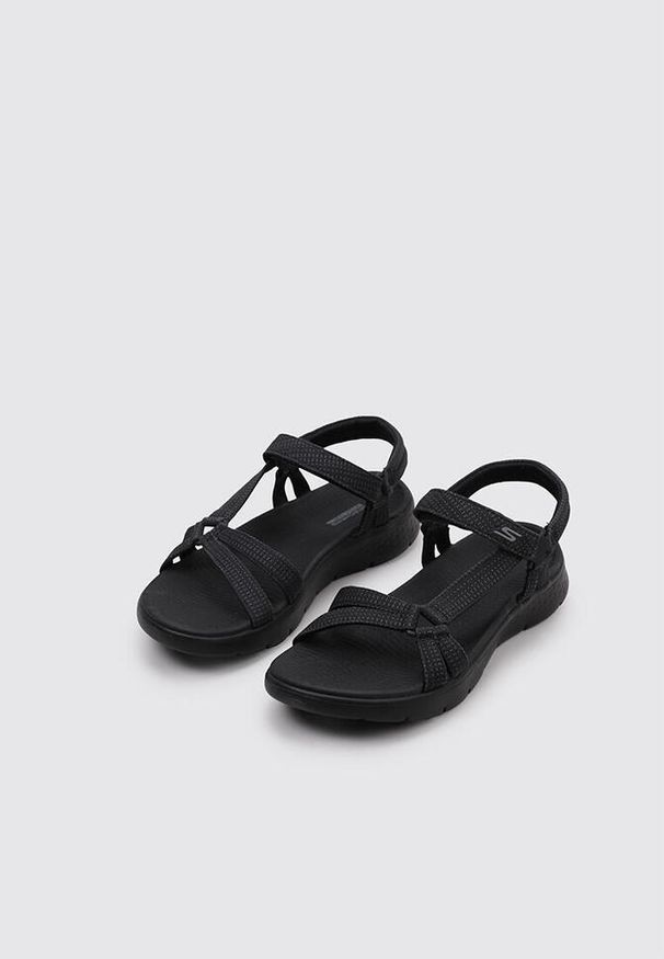 skechers - Sandały Skechers Model Go Walk Flex Sandal Kolor Czarny. Zapięcie: rzepy. Kolor: czarny. Materiał: materiał. Sezon: lato. Sport: turystyka piesza