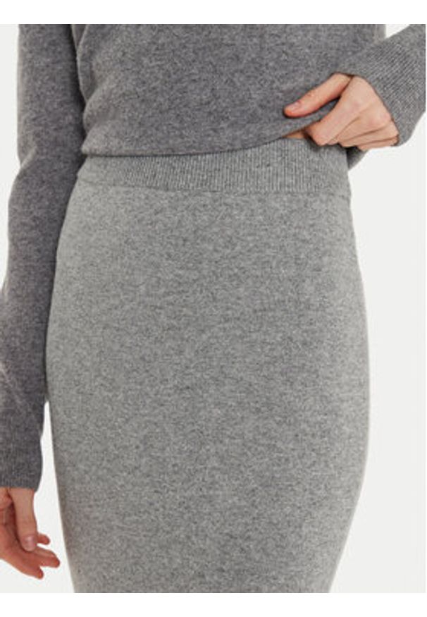 ViCOLO Spódnica midi 22085S Szary Regular Fit. Kolor: szary. Materiał: wełna