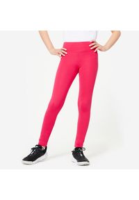 Decathlon - Legginsy dziecięce Domyos. Stan: podwyższony. Kolor: różowy. Materiał: poliester, elastan, materiał #1