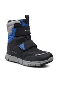 Śniegowce Geox J Flexyper B.B Abx C J169XC 0FU50 C0245 S Black/Royal. Kolor: czarny. Materiał: skóra #1