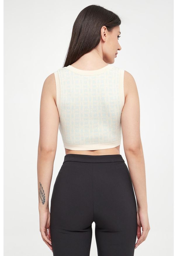 Elisabetta Franchi - Top damski dzianinowy ELISABETTA FRANCHI. Materiał: dzianina