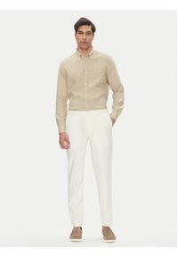 BOSS Koszula H-Roan-Bd-E-C1 50520283 Beżowy Slim Fit. Kolor: beżowy. Materiał: len