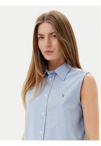 Polo Ralph Lauren Koszula 211968896002 Błękitny Classic Fit. Typ kołnierza: polo. Kolor: niebieski. Materiał: bawełna #6