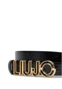 Liu Jo Pasek Damski Hips Belt 2.5Cm AA5232 E0008 Czarny. Kolor: czarny. Materiał: lakier, skóra