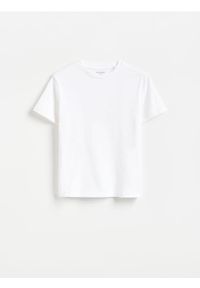 Reserved - Bawełniany t-shirt - biały. Kolor: biały. Materiał: bawełna #1