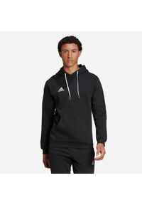 Bluza z kapturem do piłki nożnej Adidas Entrada 22. Typ kołnierza: kaptur. Kolor: czarny. Materiał: polar. Sport: fitness, piłka nożna